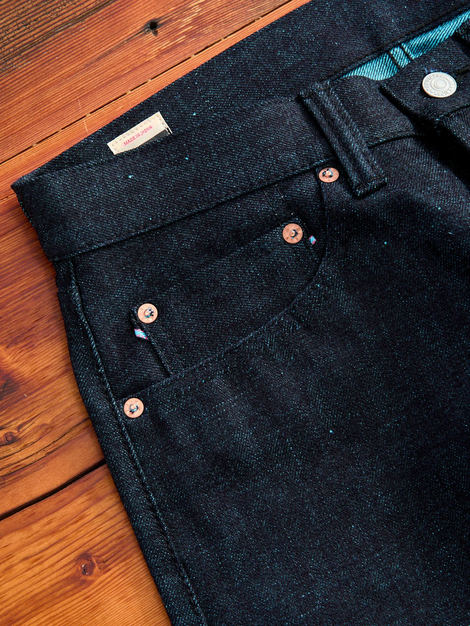 0605-IMSP "Indigo Mint" 15.7oz Selvedge Denim - Natural Tapered Fit