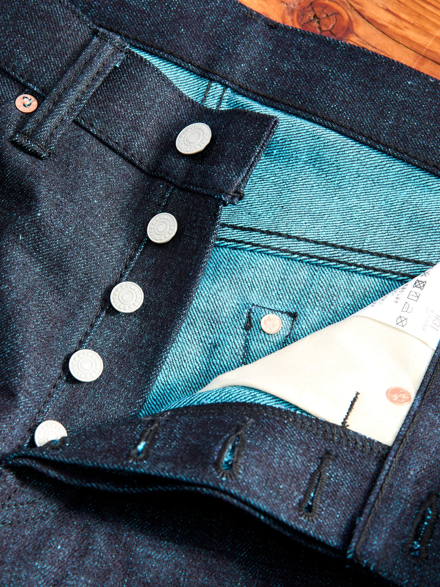 0605-IMSP "Indigo Mint" 15.7oz Selvedge Denim - Natural Tapered Fit