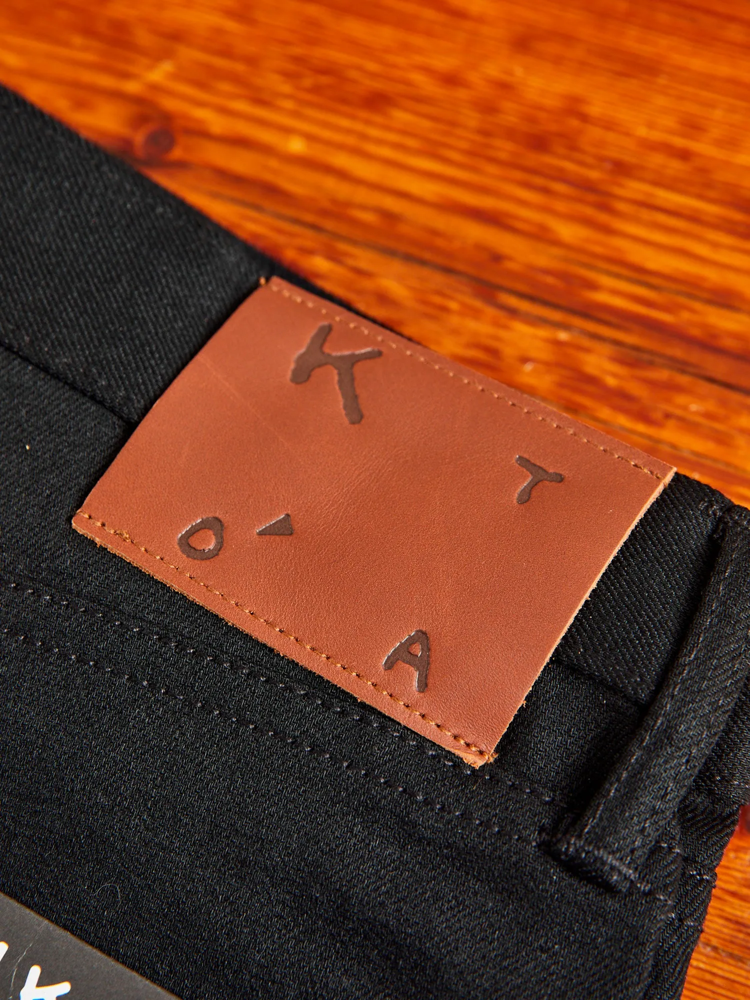 10.5oz Black Stretch Selvedge Denim - Scissors Slim Tapered