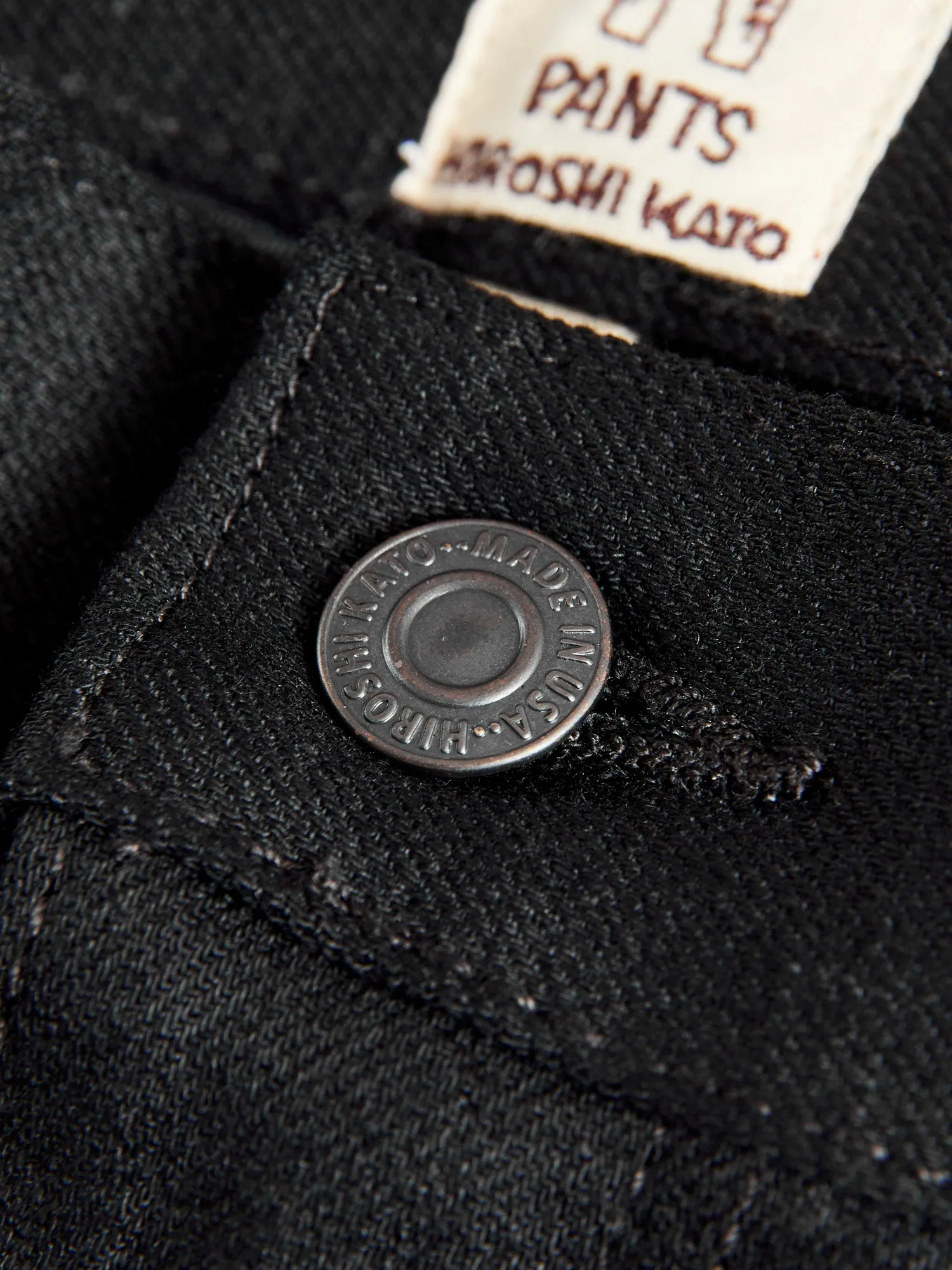 10.5oz Black Stretch Selvedge Denim - Scissors Slim Tapered