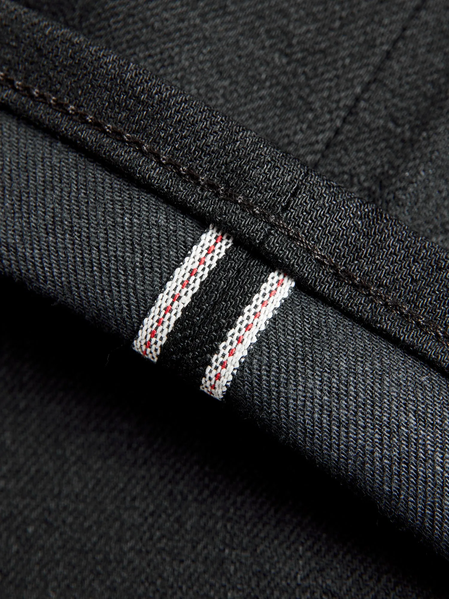10.5oz Black Stretch Selvedge Denim - Scissors Slim Tapered