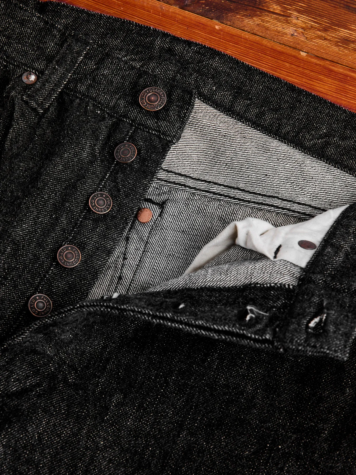 1108BK 14oz Black Selvedge Denim - Slim Straight Fit
