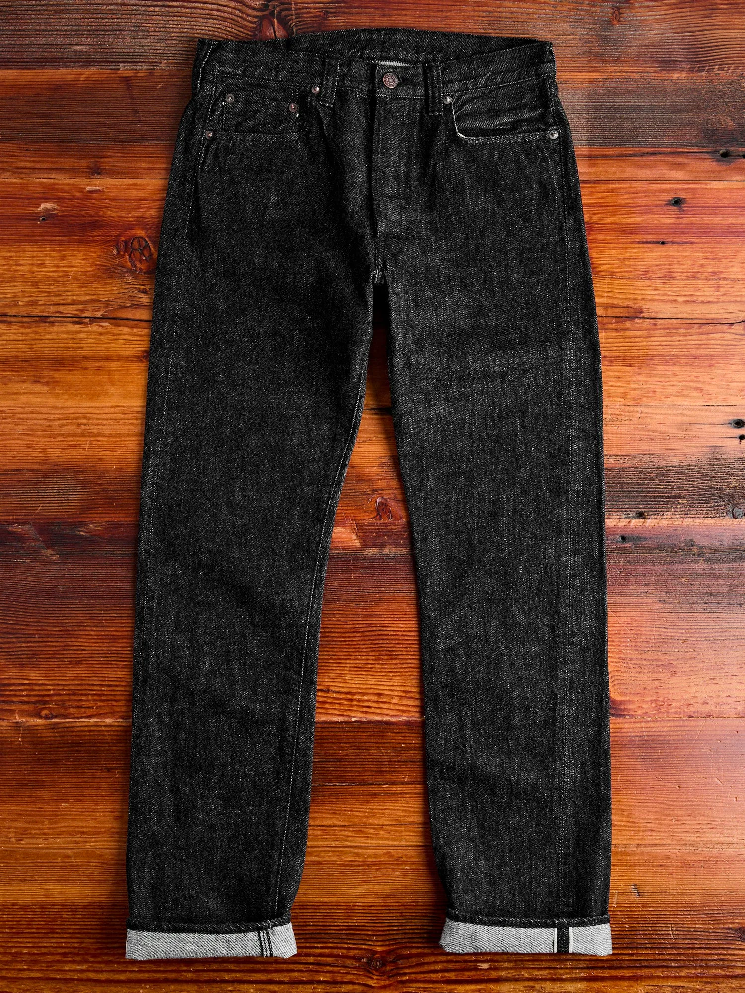 1108BK 14oz Black Selvedge Denim - Slim Straight Fit