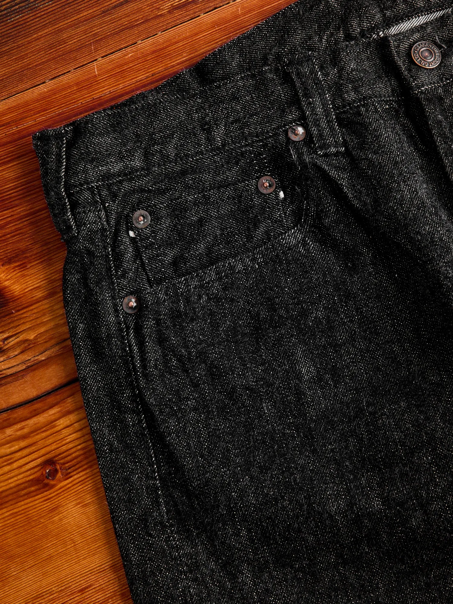 1108BK 14oz Black Selvedge Denim - Slim Straight Fit