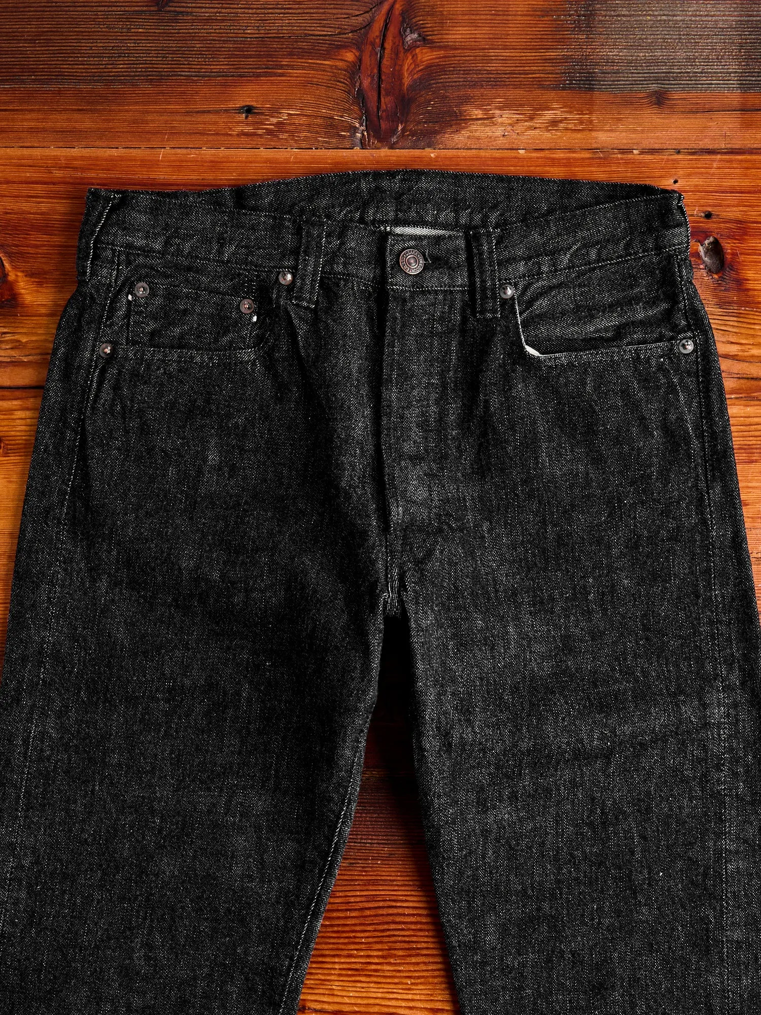 1108BK 14oz Black Selvedge Denim - Slim Straight Fit