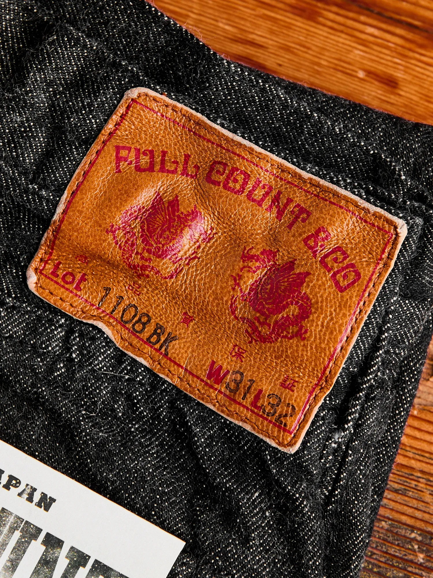 1108BK 14oz Black Selvedge Denim - Slim Straight Fit