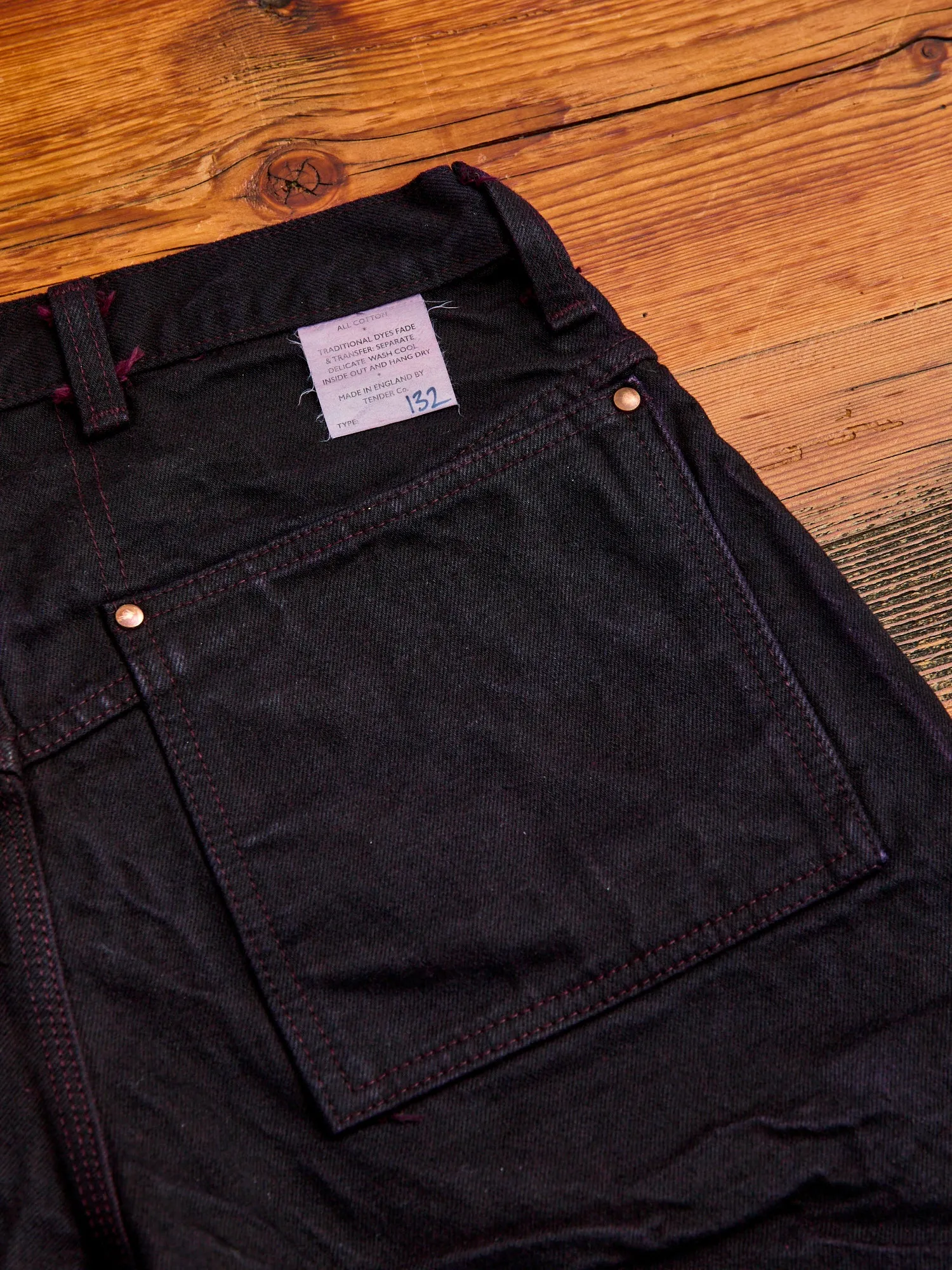 132 "Hadal Purple Overdye" 16oz Selvedge Denim - Wide Fit