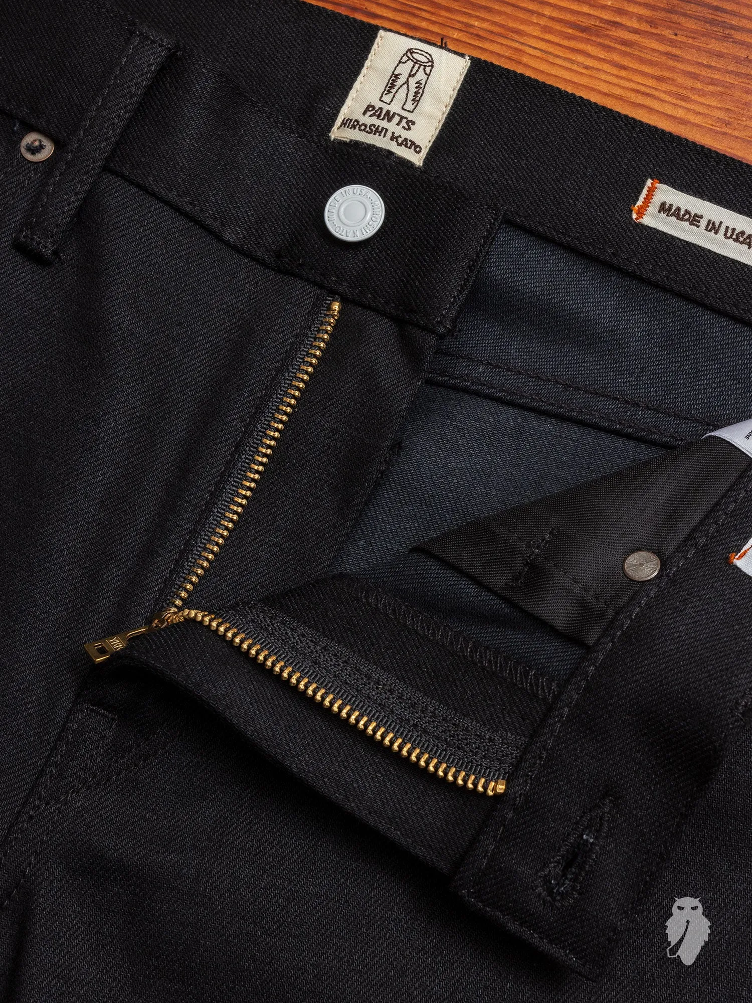 14oz Black Stretch Selvedge Denim - Pen Slim