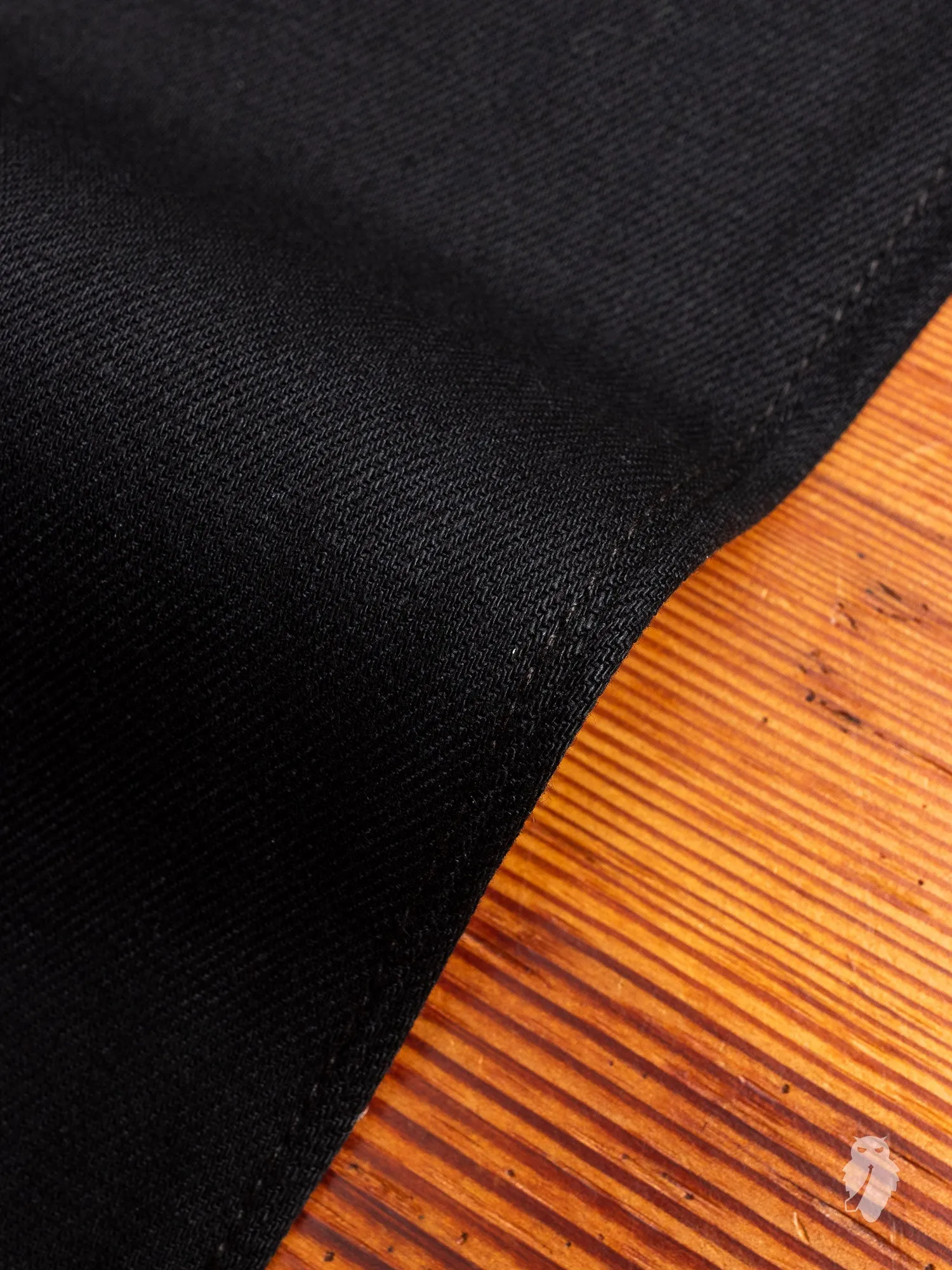 14oz Black Stretch Selvedge Denim - Pen Slim