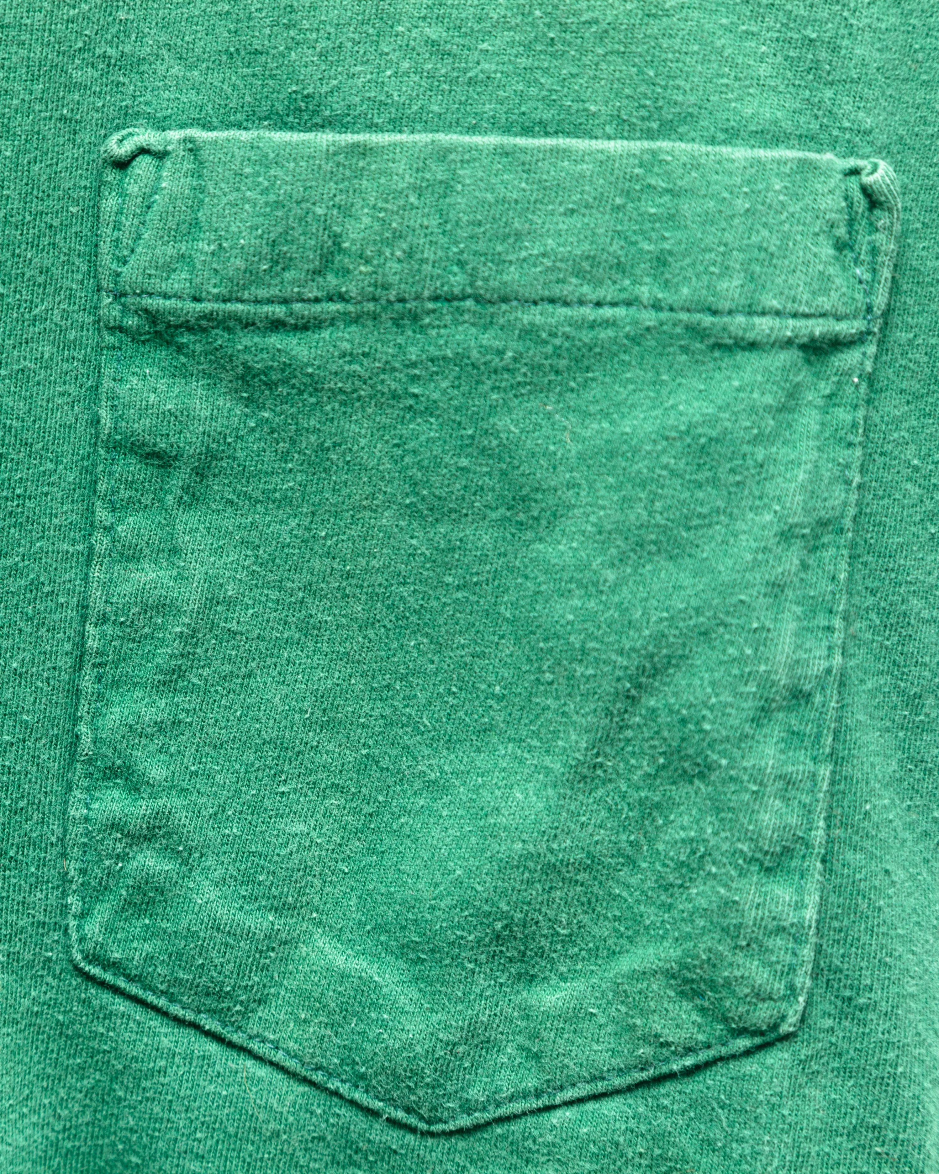 1990s Vintage J. Crew Green Pocket T-Shirt (Small)