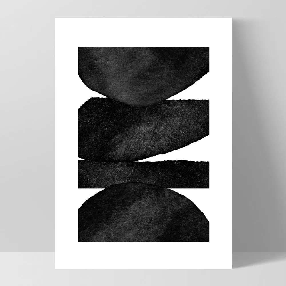 Abstract Monochrome | Organic Shapes - Art Print