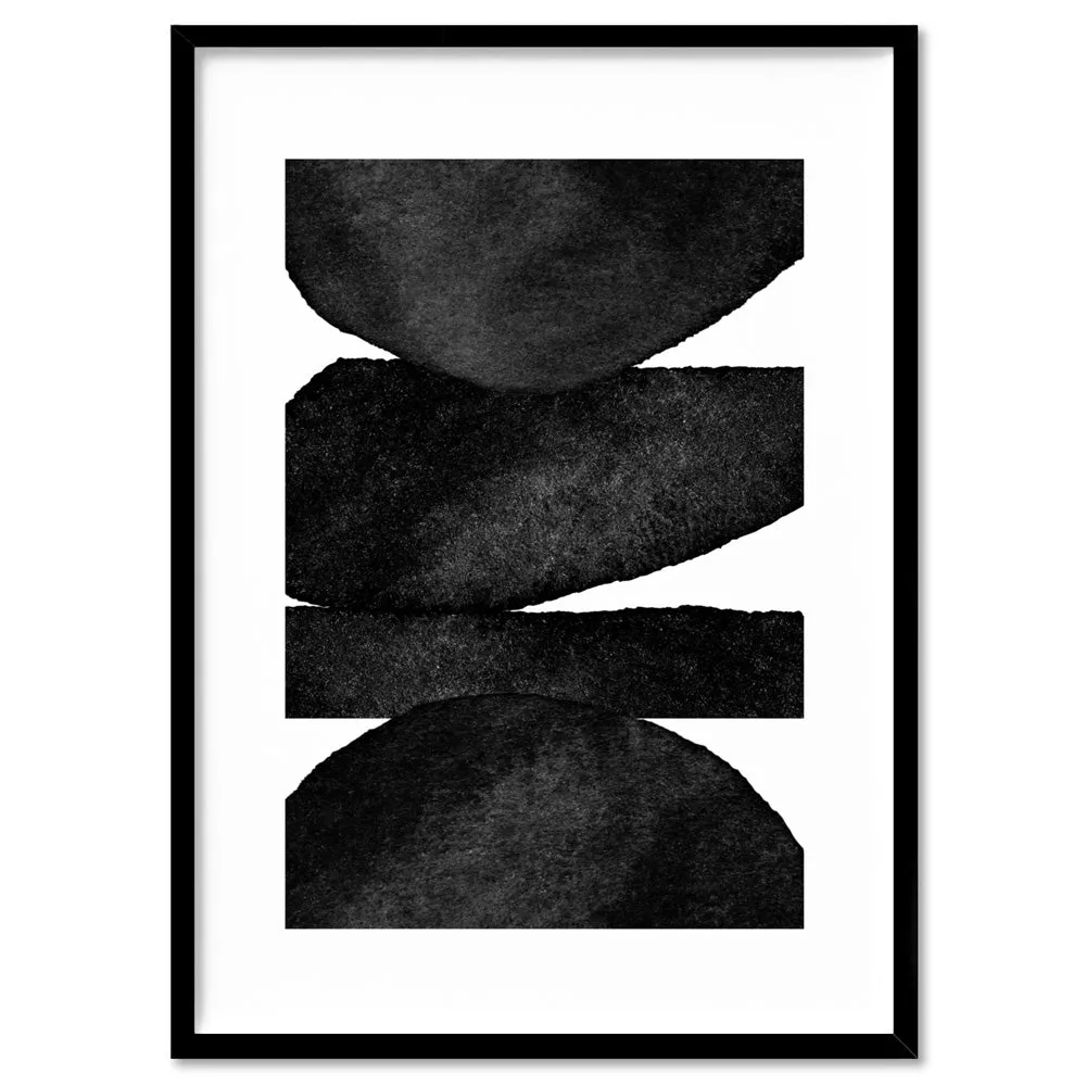 Abstract Monochrome | Organic Shapes - Art Print