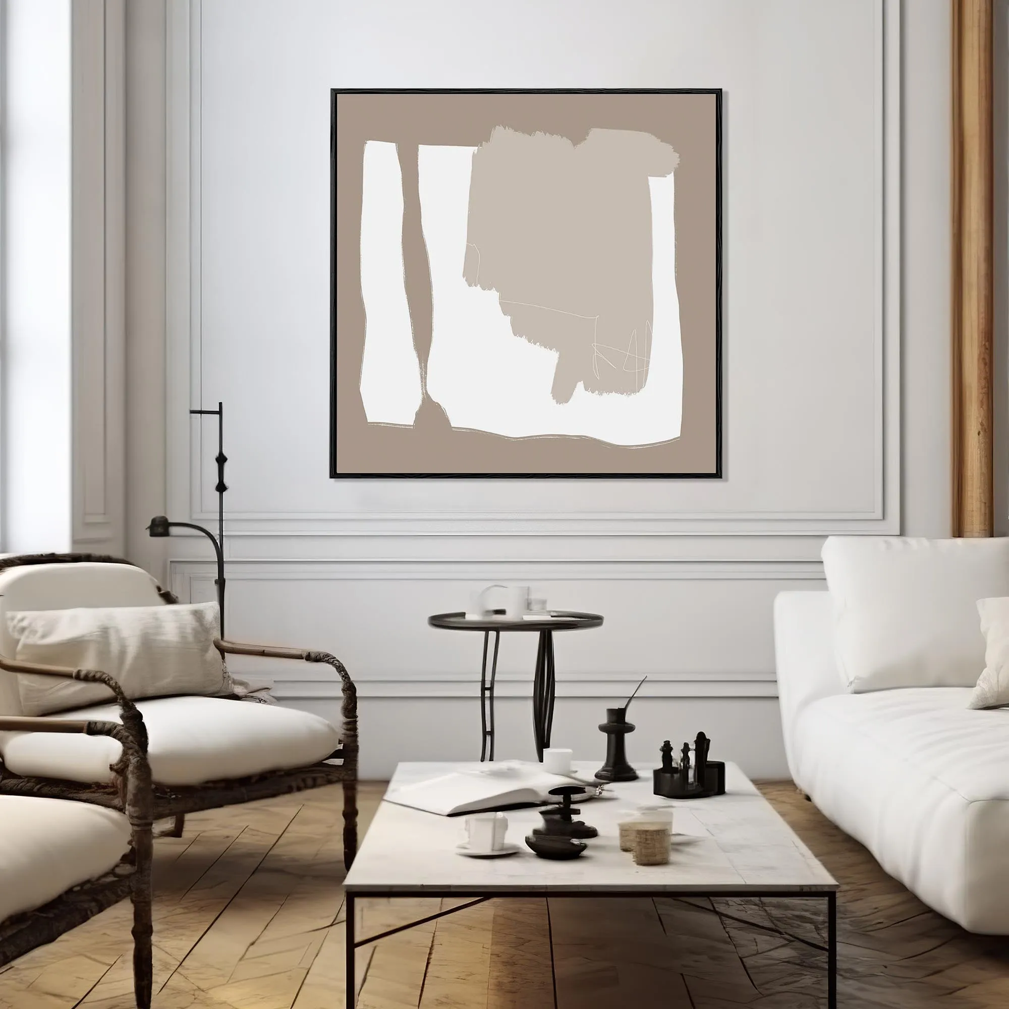 Abstract Study VI Framed Canvas