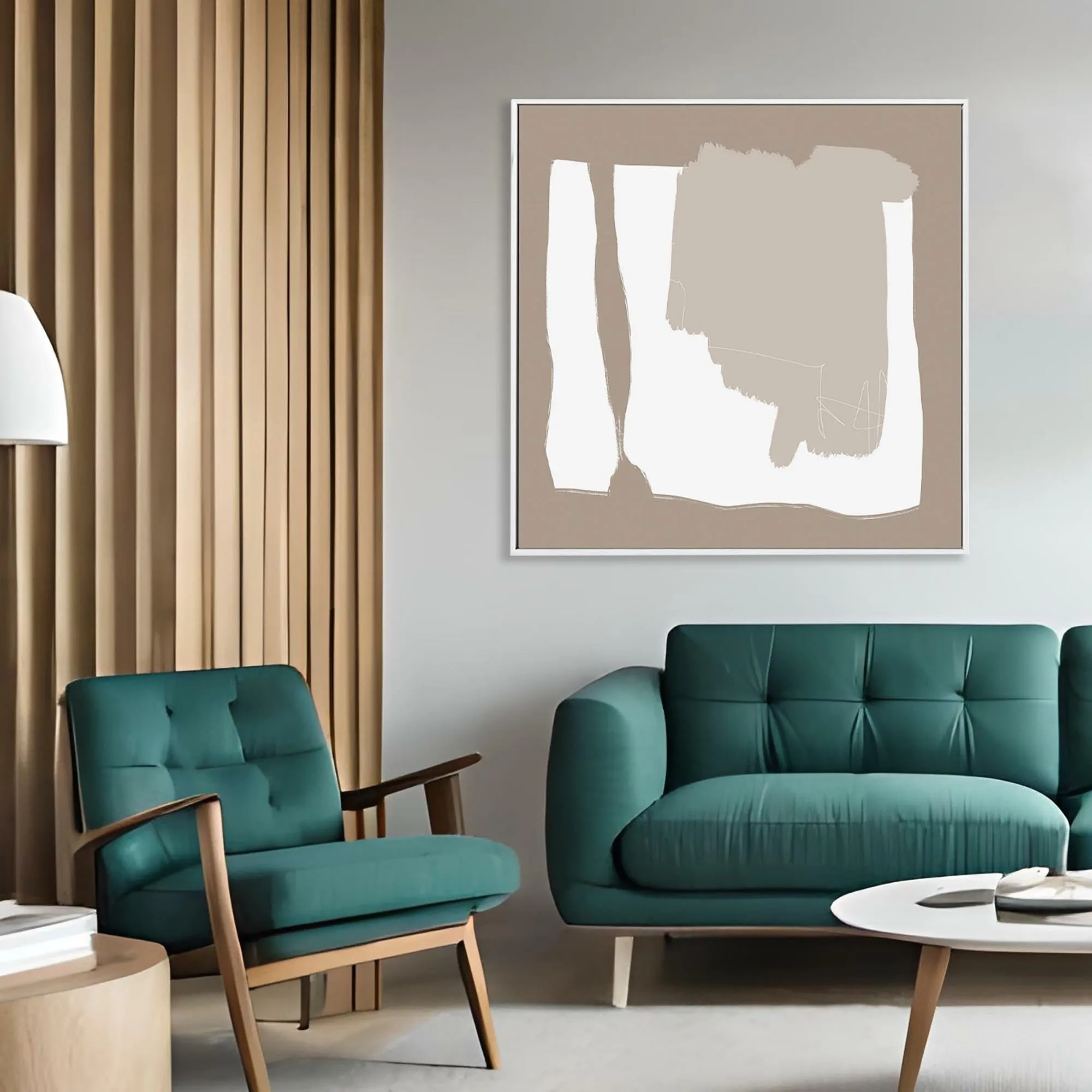 Abstract Study VI Framed Canvas