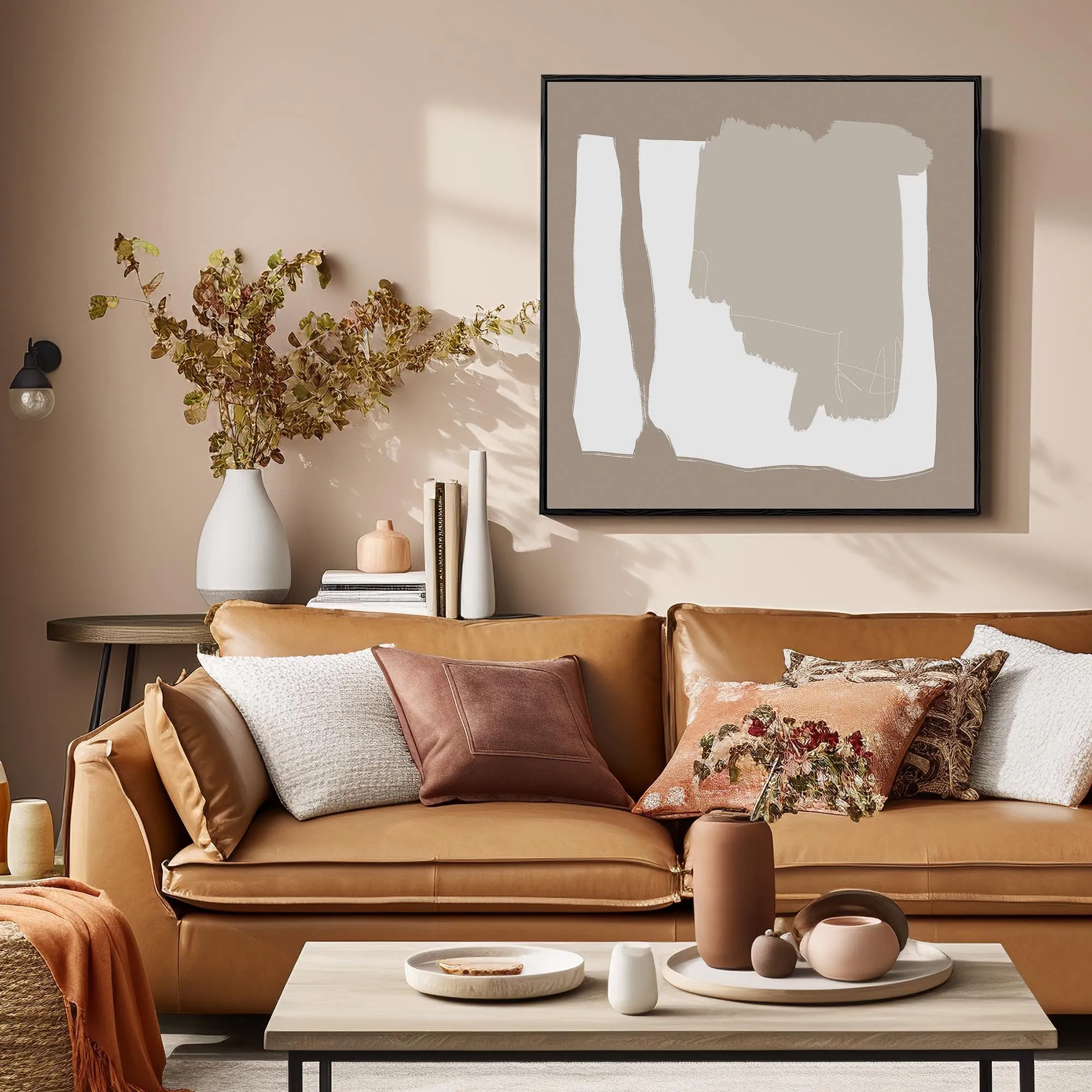 Abstract Study VI Framed Canvas