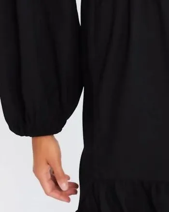 Adele Dress In Black Georgette | Black Georgette