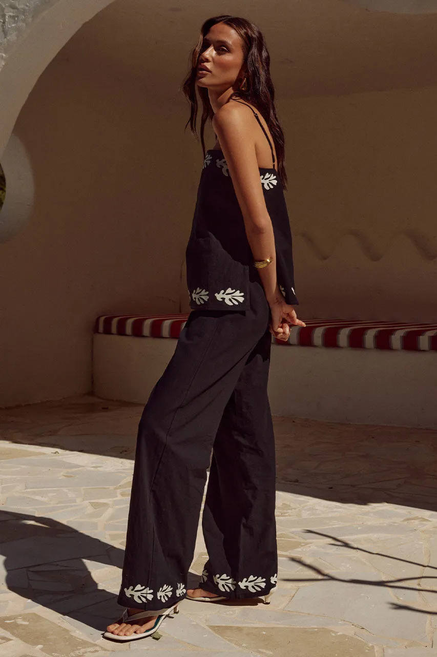 AMALIA TOP - BLACK/SAND
