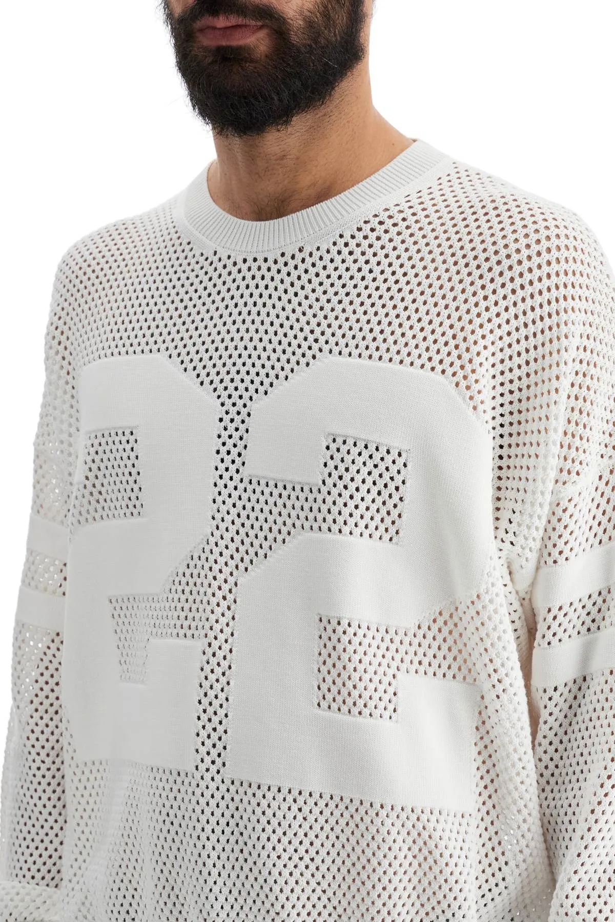 Amiri Men's Neck Perforated Knit Sweater