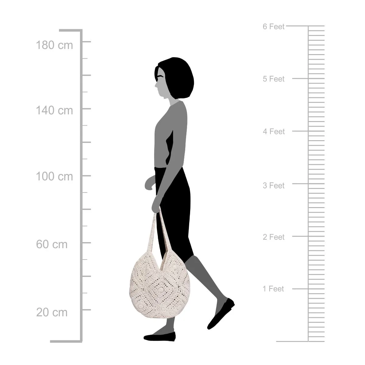ASTRID Natural Color Crochet Tote Bag,Hobo Bag