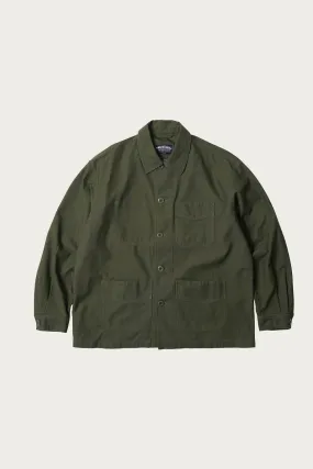 Backsatin French Work Jacket - Olive