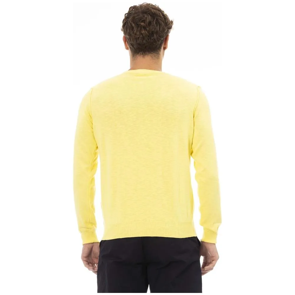 Baldinini Trend Yellow Cotton Men Sweater