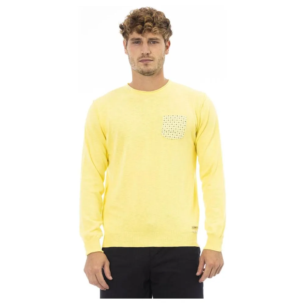 Baldinini Trend Yellow Cotton Men Sweater