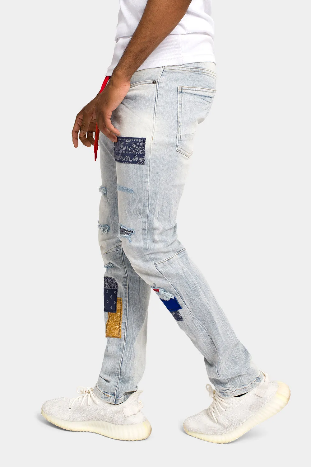 Bandana Patch Skinny Jeans