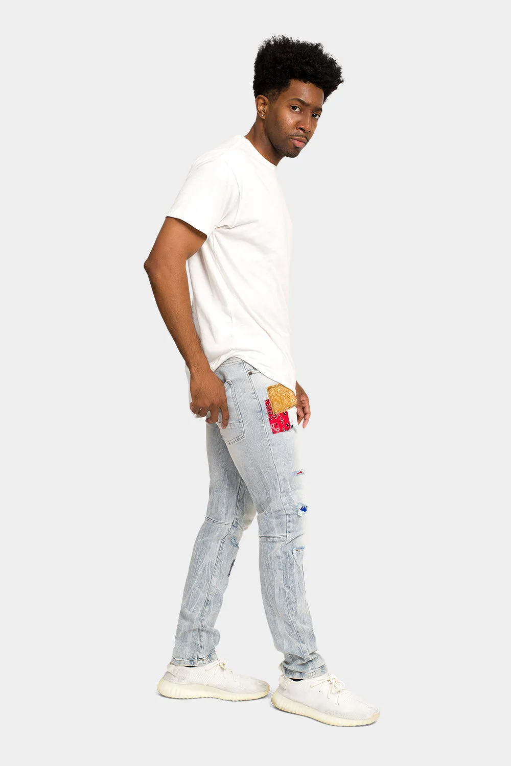 Bandana Patch Skinny Jeans