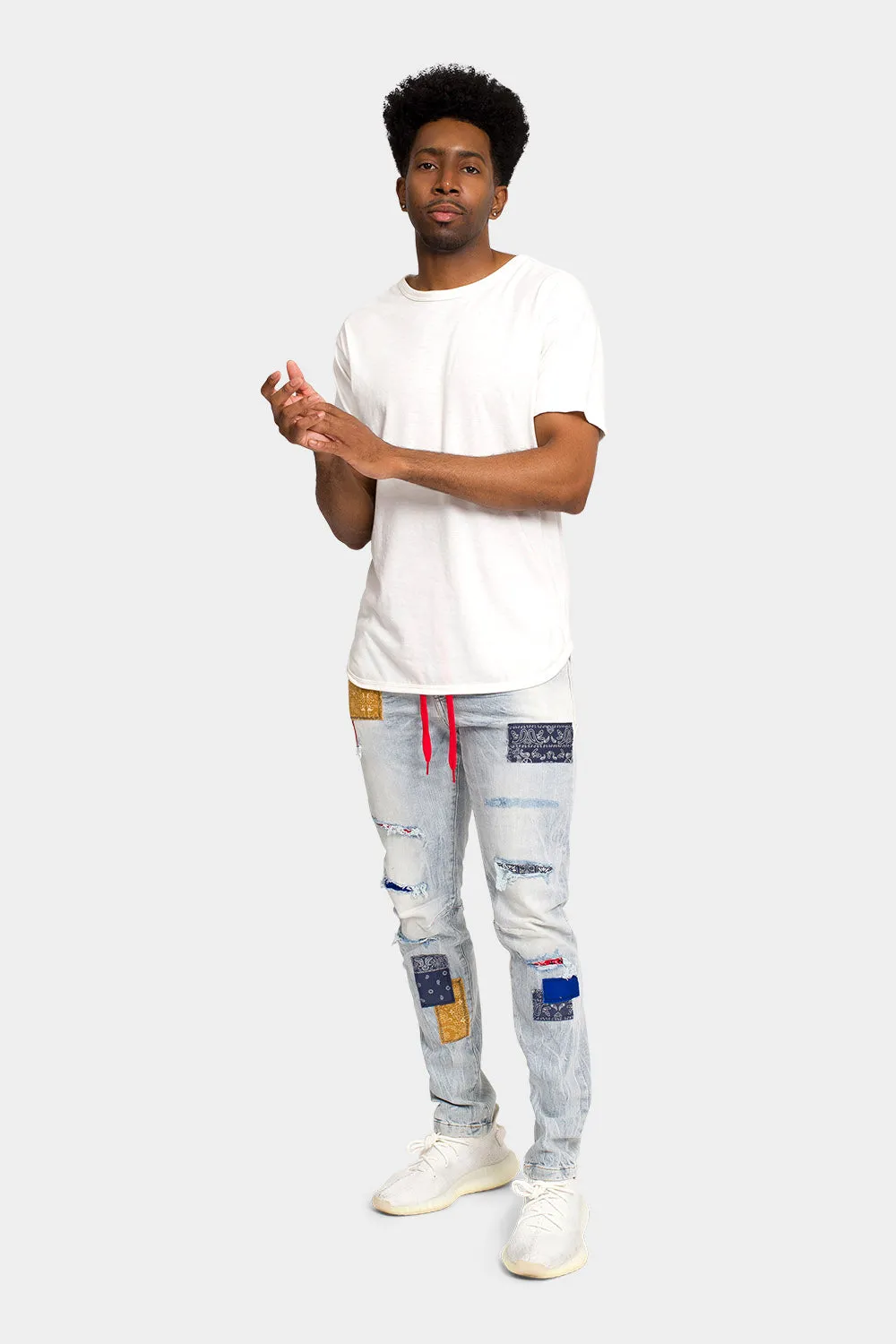 Bandana Patch Skinny Jeans