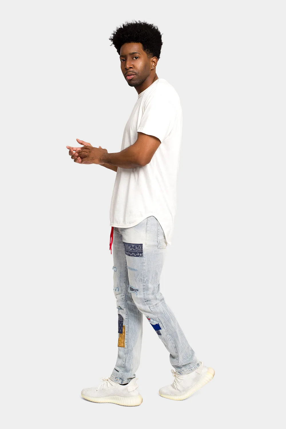 Bandana Patch Skinny Jeans