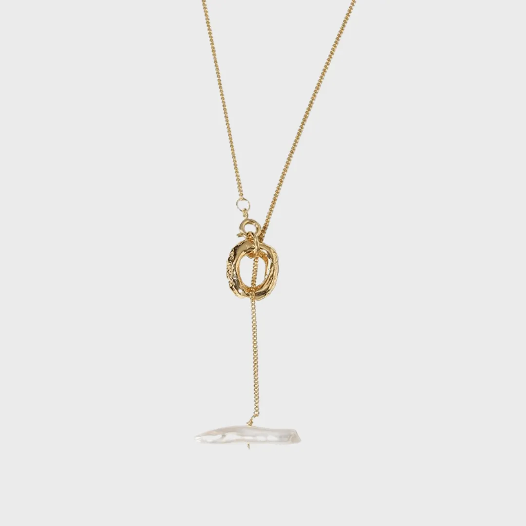 Baroque Pearl Long Chain Necklace