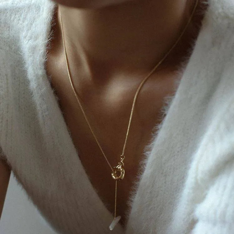 Baroque Pearl Long Chain Necklace