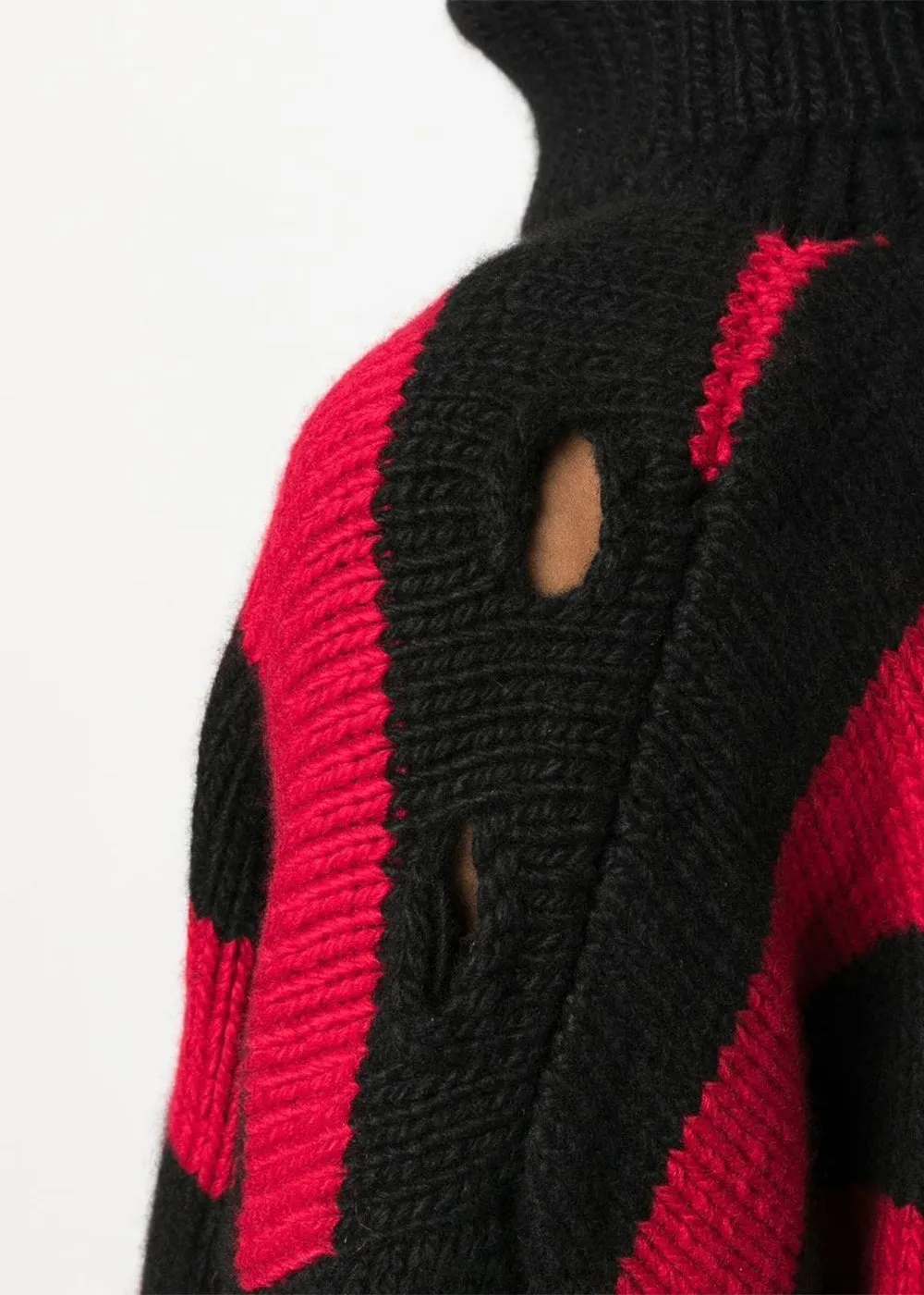 Black & Red Cashmere Sweater