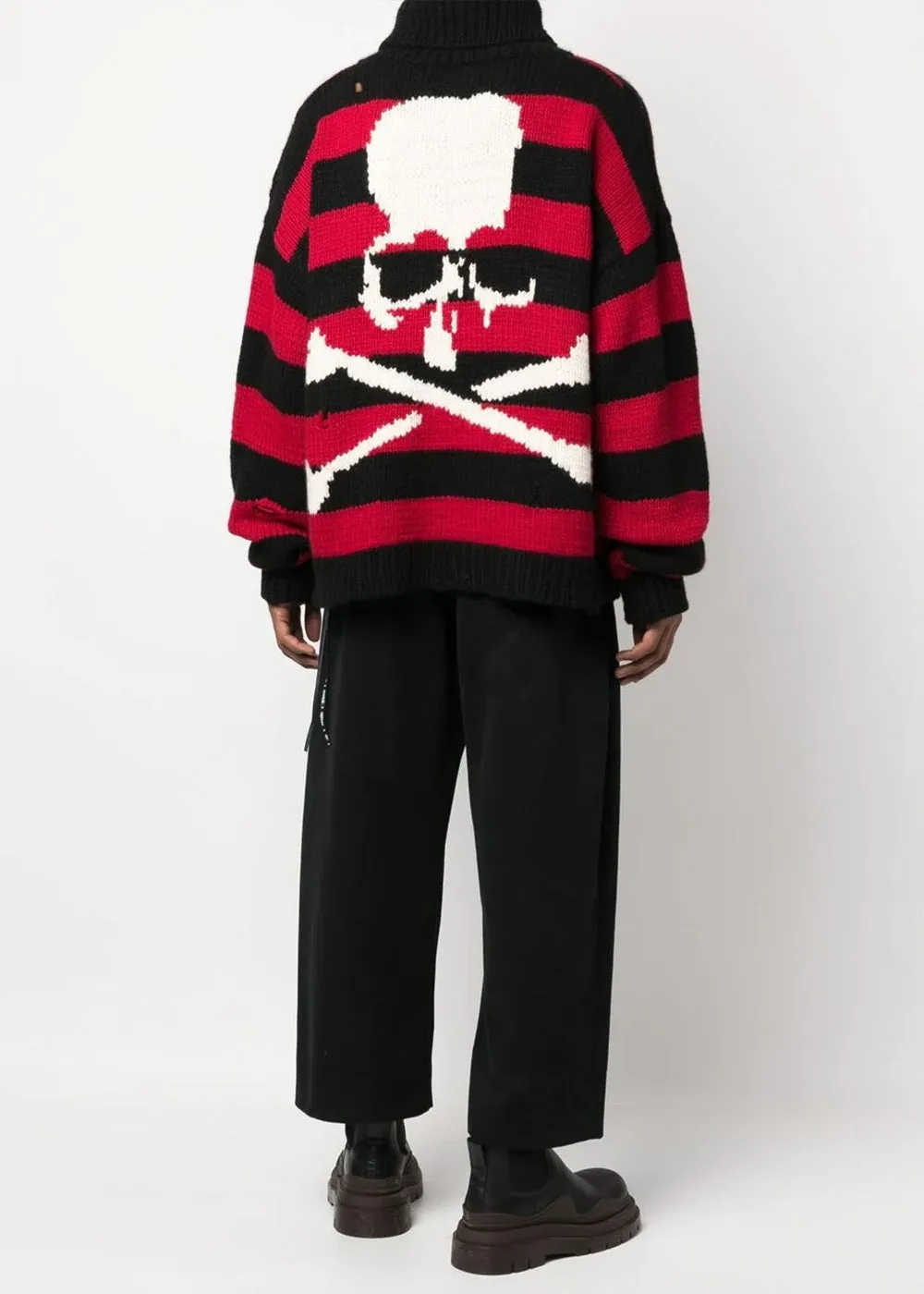 Black & Red Cashmere Sweater