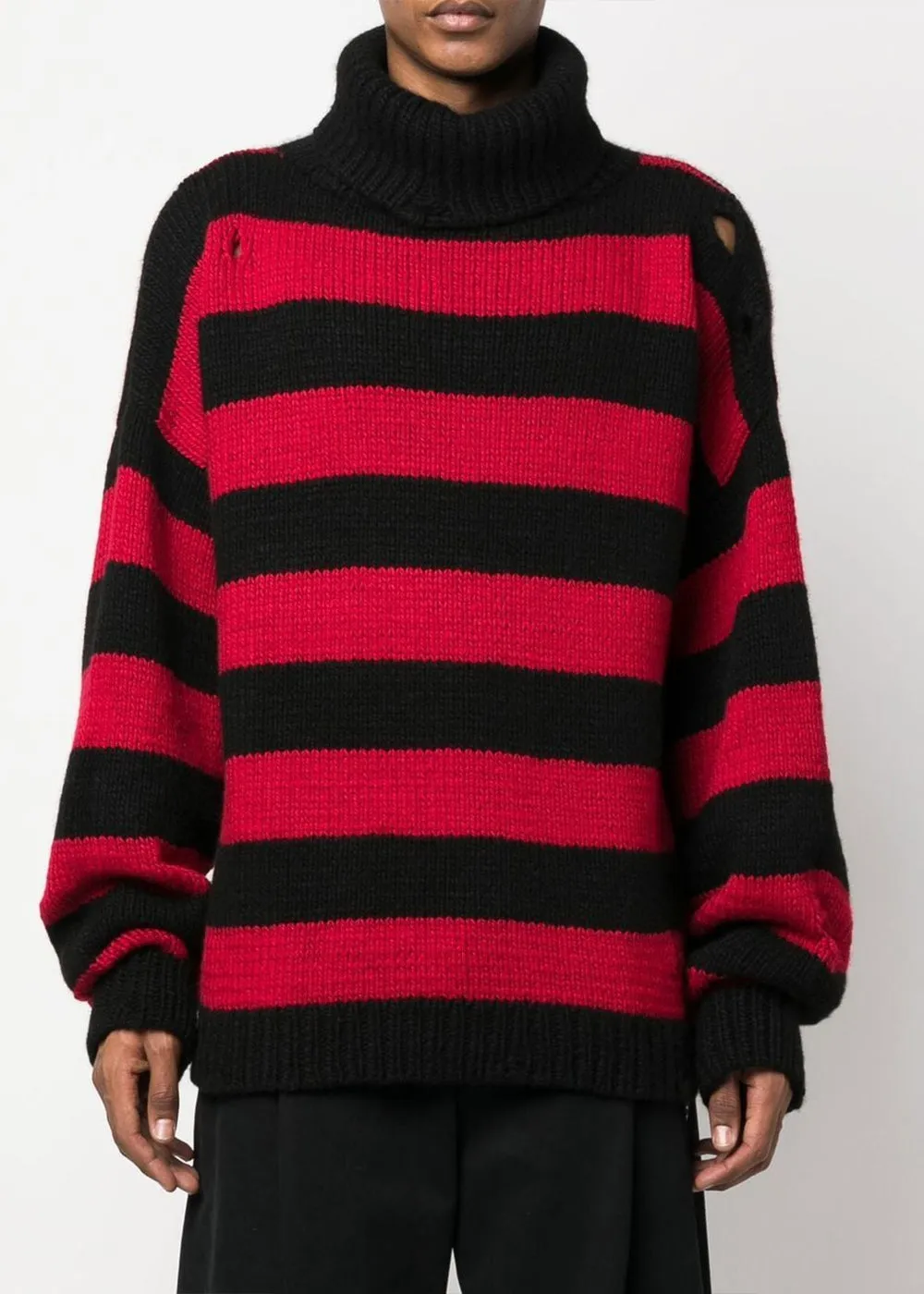 Black & Red Cashmere Sweater
