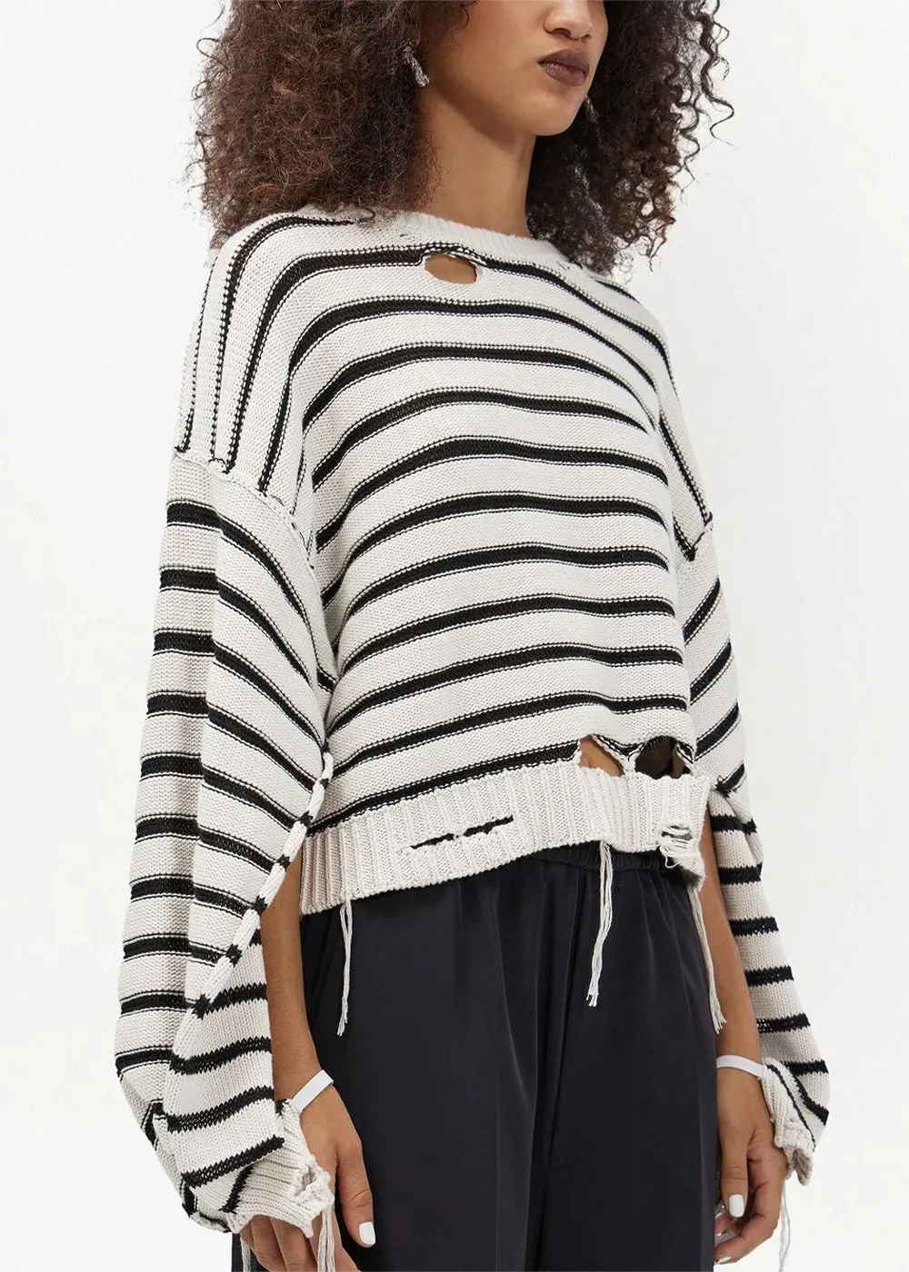 Black And White Striped Sweater