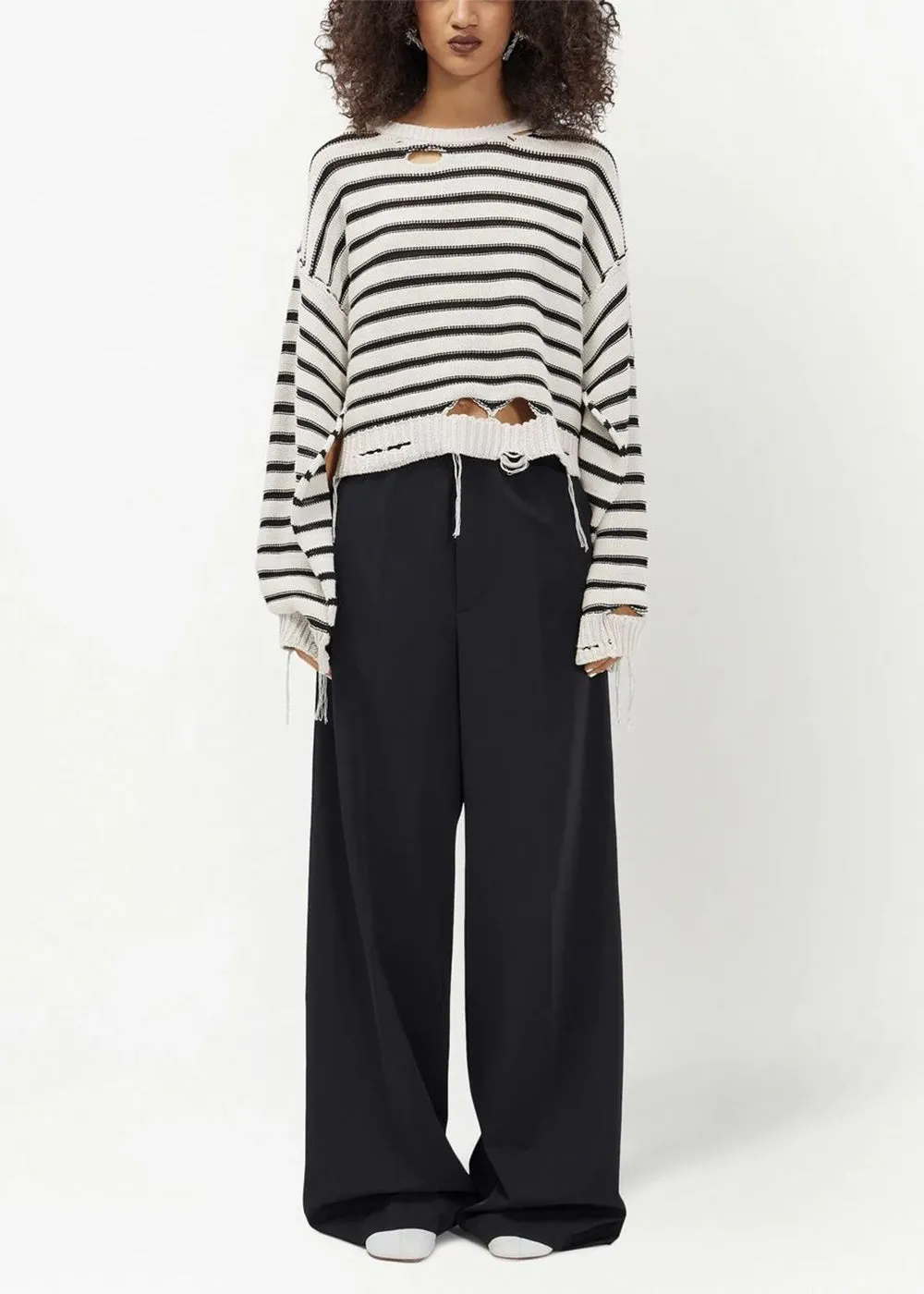 Black And White Striped Sweater