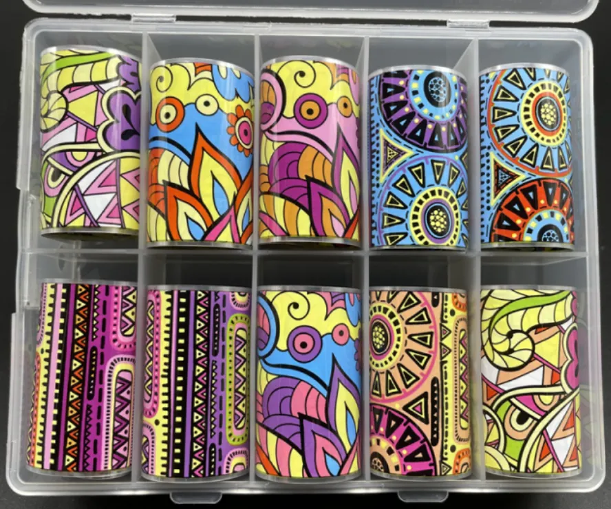 Bright Colored Patterns  Foil Set - 10pc