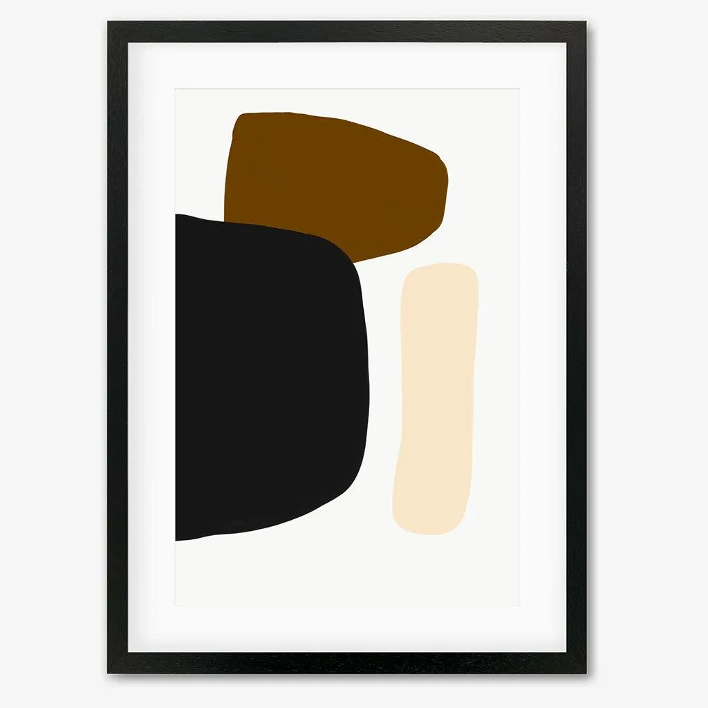 Brown Tones Shapes Framed Art