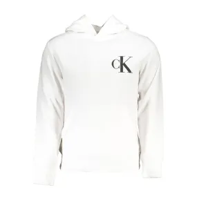 Calvin Klein Elevated Fleece Hooded Sweatshirt in White