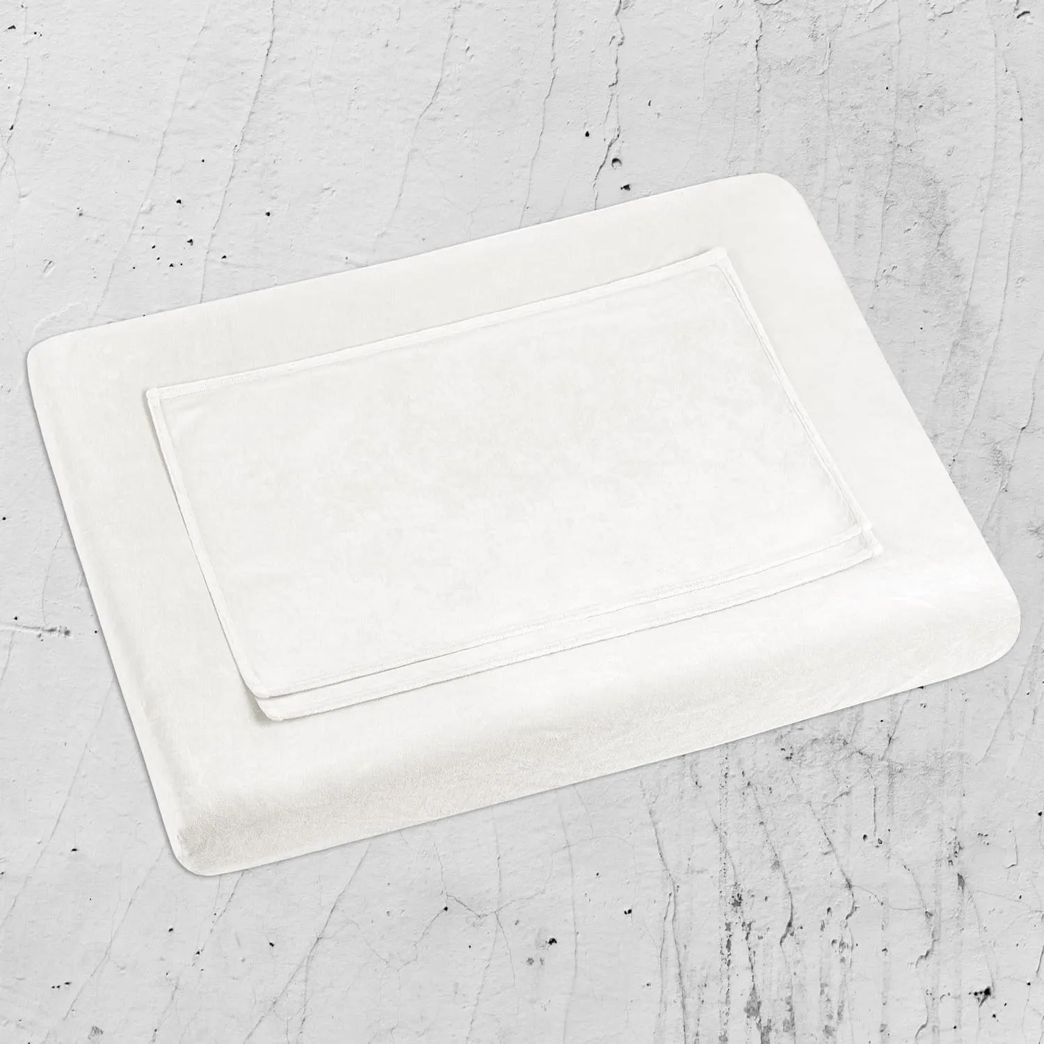 Changing Pad Fitted Cover - JV Jersey Velvet - S000 Natural