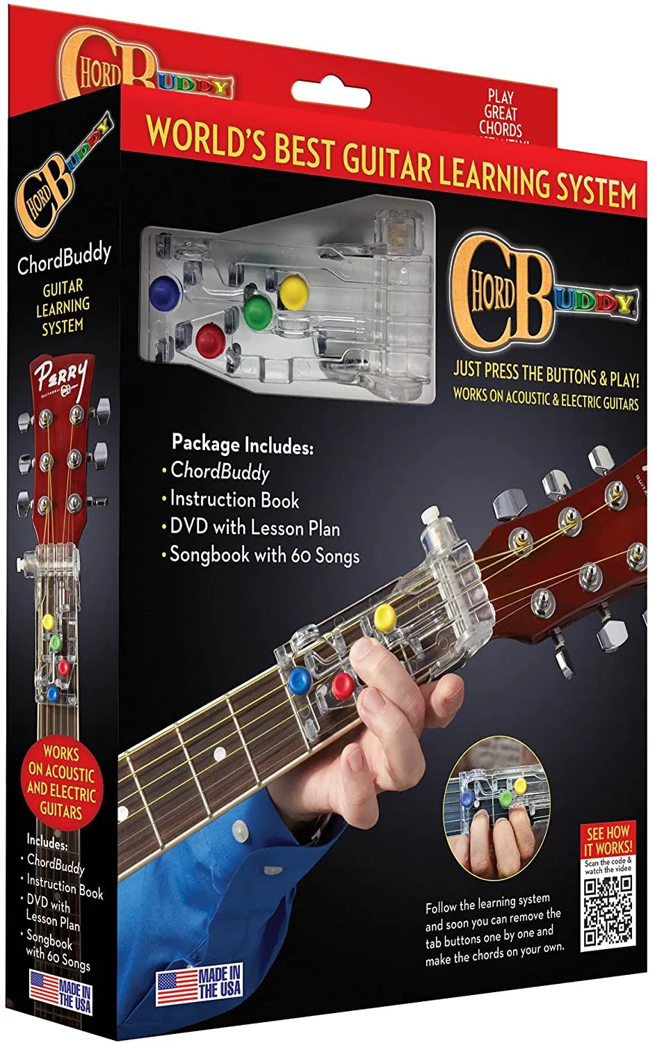ChordBuddy USA Guitar Learning System with 60 Song Book