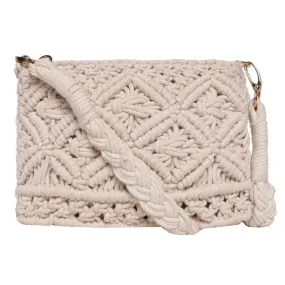 Cream Macrame  Crossbody Sling Bag