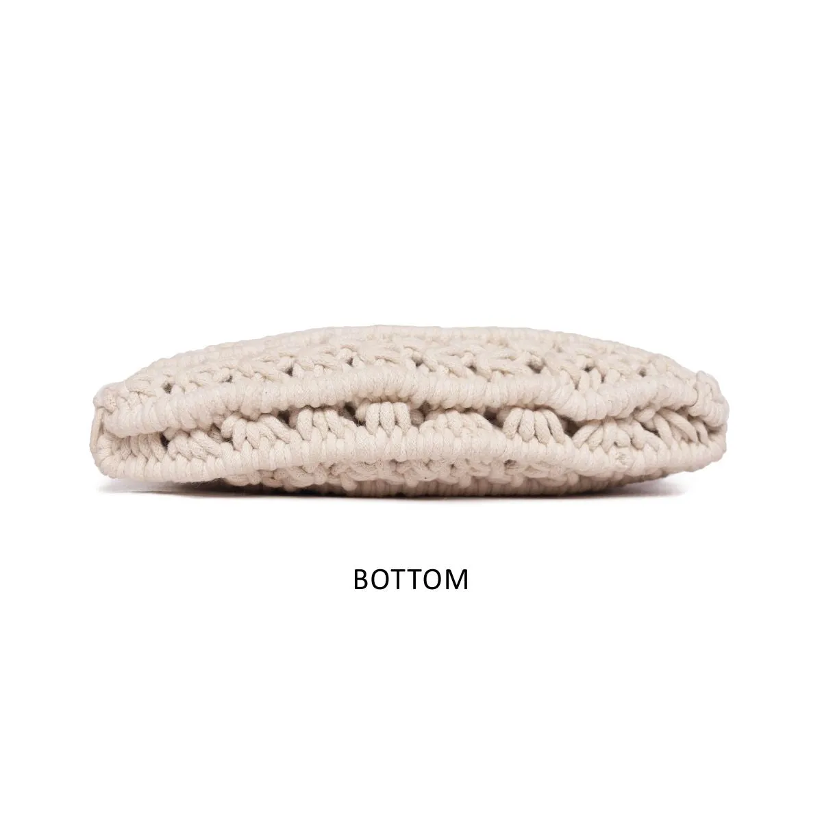 Cream Macrame  Crossbody Sling Bag
