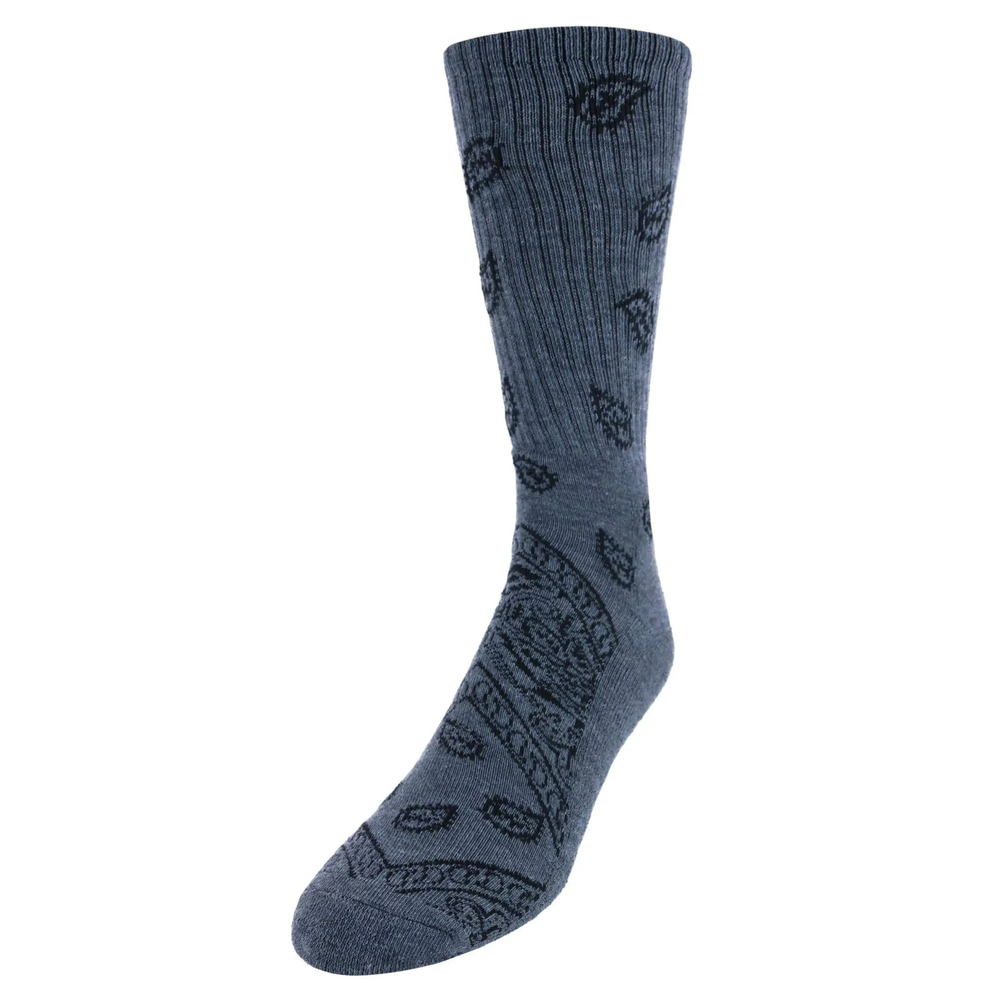 CTM® Men's Asombroso Bandana Socks (1 Pair)