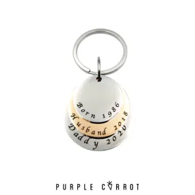 Daddy Milestone Rememberance Keychain