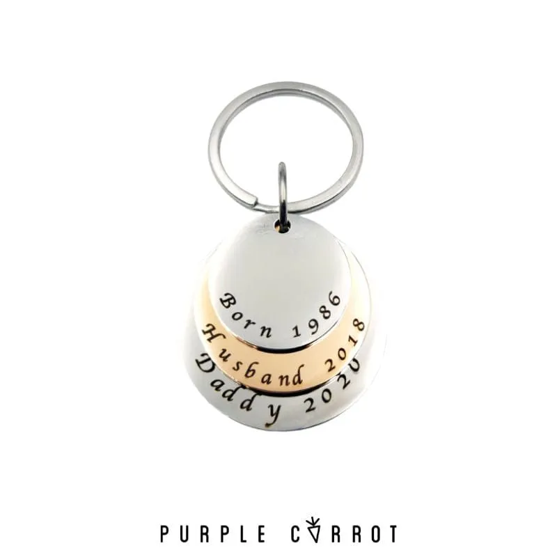 Daddy Milestone Rememberance Keychain