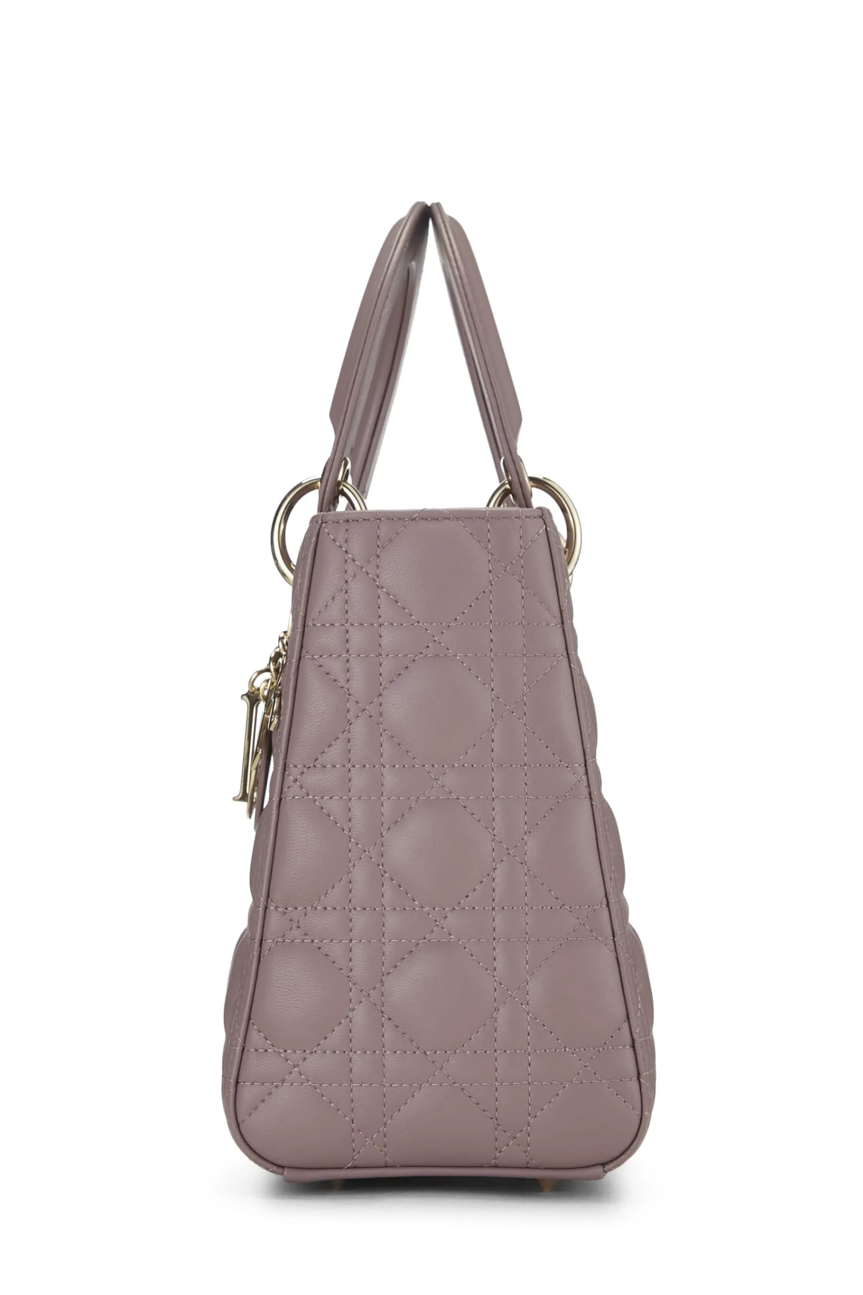 Dior,  Purple Cannage Quilted Lambskin Lady Dior Medium, Purple