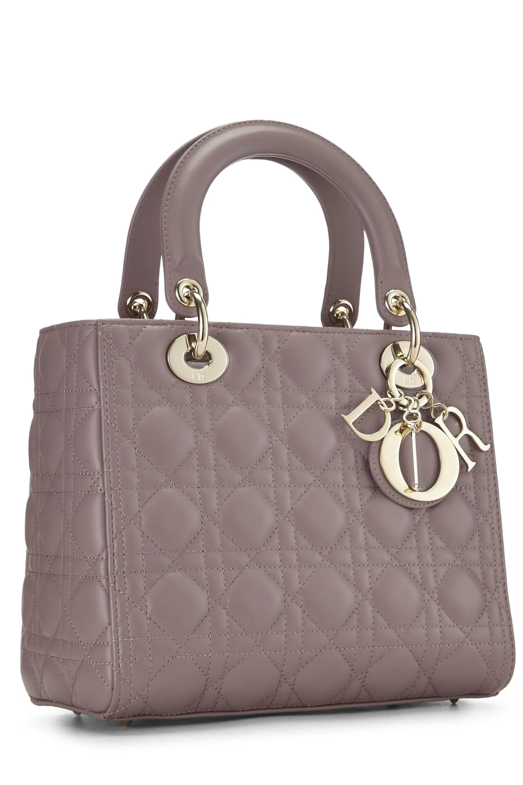 Dior,  Purple Cannage Quilted Lambskin Lady Dior Medium, Purple