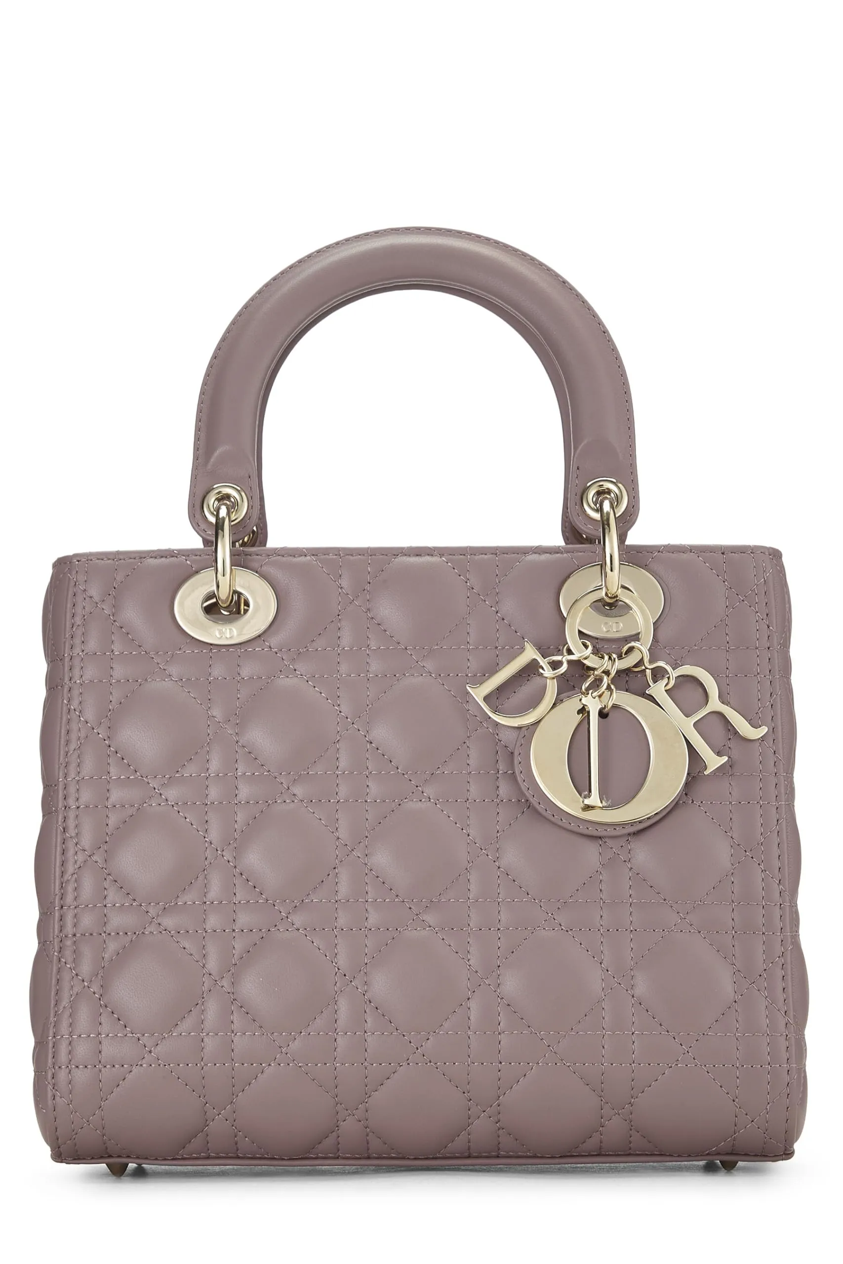Dior,  Purple Cannage Quilted Lambskin Lady Dior Medium, Purple